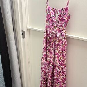 Floral Pink Maxi Dress